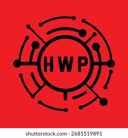 HWP letter design. HWP letter technology logo design. HWP Monogram logo design for an entrepreneur and business
