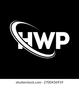 HWP logo. HWP letter. HWP letter logo design. Initials HWP logo linked with circle and uppercase monogram logo. HWP-typography for technology, business and real estate brand.