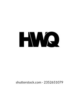 HWQ letter monogram logo design vector