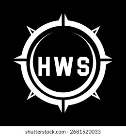 HWS-Buchstabendesign. Logo-Design für HWS-Brieftechnologie. HWS Monogram Logo Design für Unternehmer und Unternehmen