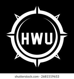 Design da letra HWU. Design do logotipo da tecnologia da letra HWU. Projeto de logotipo de Monograma HWU para um empresário e empresa