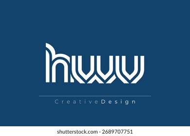 HWV Creative Unique Modern Letter Logo Design. Elegant Monogram Logo Design with Decorative Elements and Typography