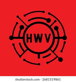 HWV letter design. HWV letter technology logo design. HWV Monogram logo design for an entrepreneur and business
