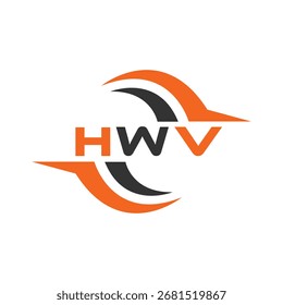 Design da letra HWV. Design do logotipo da tecnologia de letras HWV. HWV Monogram design logotipo para um empresário e empresa