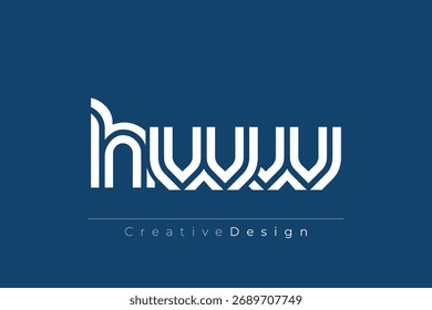 HWW Creative Unique Modern Letter Logo Design. Elegant Monogram Logo Design with Decorative Elements and Typography