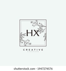 HX Beauty vector initial logo art, handwriting logo of initial signature, wedding, fashion, jewerly, boutique, floral and botanical with creative template for any company or business.