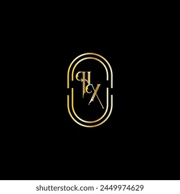 HX creative modern letters logo design template