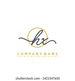 HX Initial handwriting logo concept
