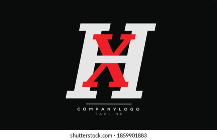 HX initials monogram letter text alphabet logo design