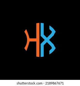 HX letter logo creative design with vector graphic, Abc simple and modern logo design.