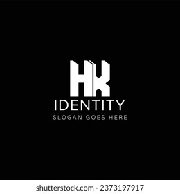 Logotipo de letra HX diseño creativo con gráfico vectorial HX logotipo simple y moderno