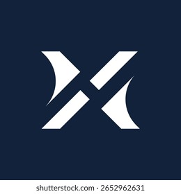 Letra HX espaço negativo moderna ideia do logotipo da marca