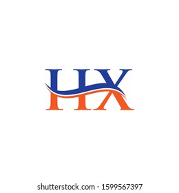 HX letter Type Logo Design vector Template. Abstract Letter HX logo Design
