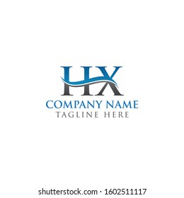 HX letter Type Logo Design vector Template. Letter HX logo Design