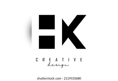 HX letters Logo with negative space design. Vector illustration with with geometric typography. Creative icon with letters.