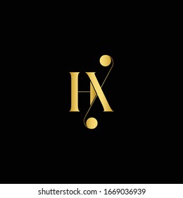 HX Logo Design Vector Template. Initial Linked Letter HX Vector Illustration