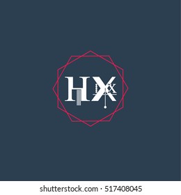 hx logo initial Letter, Abstract Polygonal Background Logo, design for Corporate Business Identity,flat icon, Alphabet letter