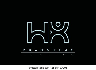 HX Technology Letter Logo Template. This tech letter logo is a graphic mark that uses letters to represent a technology company.