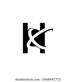 HX, XH, Abstraktes anfängliches Monogramm-Buchstaben-Alphabet-Logo-Design