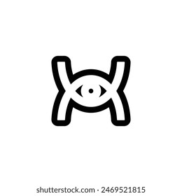 HX, XH, Abstract initial monogram letter alphabet logo design