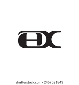 HX, XH, diseño Abstractas del logotipo del alfabeto de la letra del monograma inicial