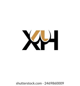HX, XH, diseño Abstractas del logotipo del alfabeto de la letra del monograma inicial