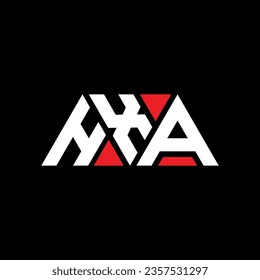 HXA Triangle Buchstaben Logo Design mit Dreieck Form. HXA Dreieck Logo Design Monogramm. HXA Dreieck-Vektorlogo-Vorlage mit roter Farbe. HXA dreieckiges Logo Einfach, elegant und luxuriös.
