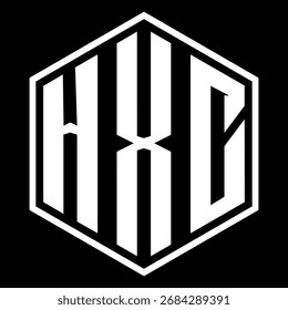 Diseño de letra HXC. Diseño de logotipo de tecnología de letras HXC. Diseño de logo HXC Monogram para un emprendedor y negocio