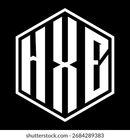 Diseño de letra HXE. Diseño de logotipo de tecnología de letras HXE. HXE Diseño de logotipo de monograma para un emprendedor y negocio