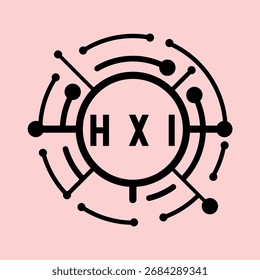 Diseño de letra HXI. Diseño de logotipo de tecnología de letras HXI. HXI Diseño de logotipo de monograma para un empresario y negocio