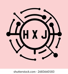 Diseño de letra HXJ. Diseño de logotipo de tecnología de letras HXJ. HXJ Monogram diseño de logotipo para un empresario y negocio.