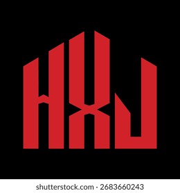 Design da letra HXJ. Design do logotipo da tecnologia da letra HXJ. HXJ Monogram design logotipo para um empresário e empresa.