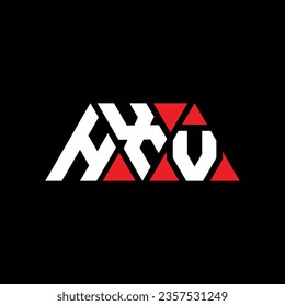 Diseño del logotipo de la letra del triángulo HXV con forma de triángulo. Monograma de diseño del logotipo del triángulo HXV. Plantilla de logotipo vectorial del triángulo HXV con color rojo. Logotipo triangular HXV Diseño sencillo, elegante y lujoso.