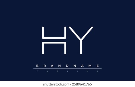 HY Abstract letter logo. This logo icon incorporate with abstract shape in the creative way