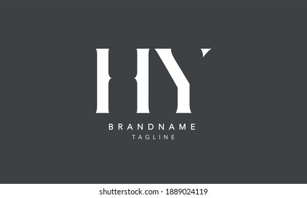 HY Alphabet initial Letter Monogram Icon Logo vector illustration