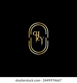 Plantilla de diseño de logotipo de letras modernas creativas HY