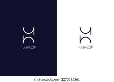 HY Geometric Letter logo Design template