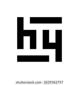 HY or HH creative monogram logo design