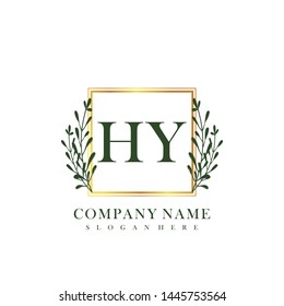 HY Initial beauty floral logo template