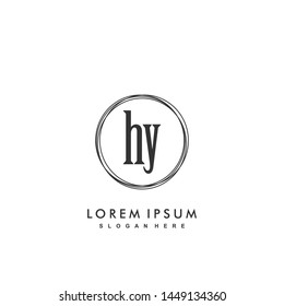 HY Initial beauty monogram logo vector
