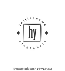 HY Initial beauty monogram logo vector