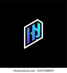 HY initial gradient blue gaming concept ideas for esport team, twitch and streamer