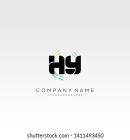 HY initial letter abstract logo design vector.