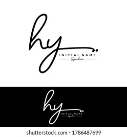 HY Initial letter handwriting and signature logo.