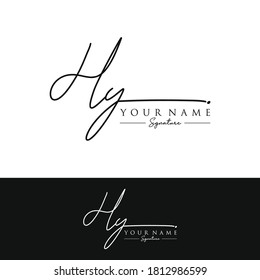 HY Initial letter handwriting and signature logo.