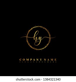 HY Initial luxury handwriting logo vector