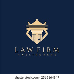 HY initial monogram logo for lawfirm vector design