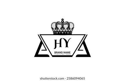 HY letter logo design on black background. HY creative initials letter logo concept. HY unique design