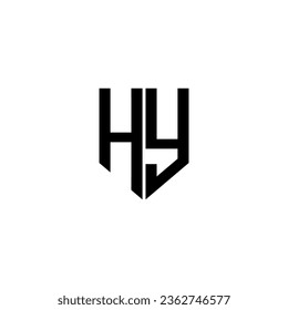 HY letter logo design with white background in illustrator. Vector logo, calligraphy designs for logo, Poster, Invitation, etc.