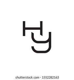 HY letter logo template vector icon design
